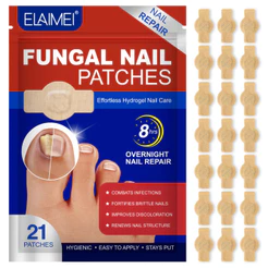 Tratamento Antifúngico para Micose nas Unhas 21 Patches Adesivos Invisíveis Discretos para Unhas