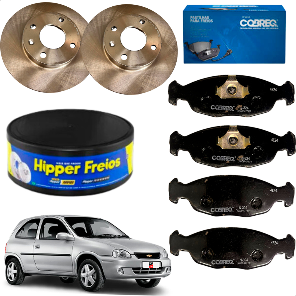 Kit Disco Pastilha Mola Freio Corsa Classic 2000 2001 2002