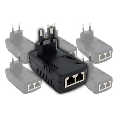 Kit 12 Fonte De Alimentação Poe Lan 24v 1a Conector Rj45 8p8c