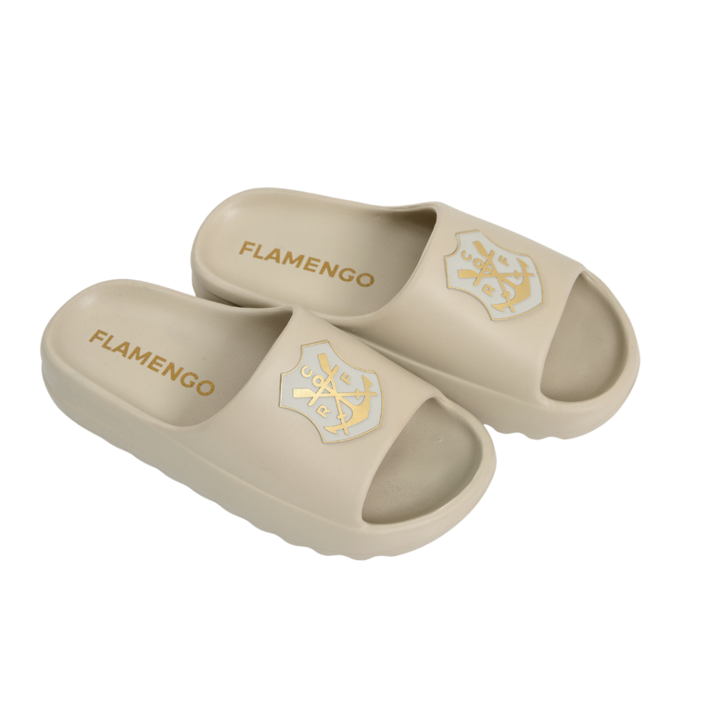 Chinelo Nuvem Flamengo Bege Gold Coimbra em Oferta na Shopee