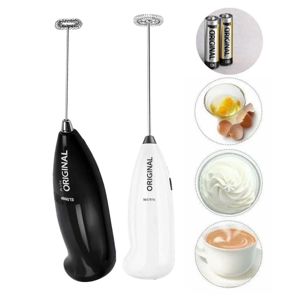 02 Batedor Mini Misturador Elétricos para Bebidas Leite Café Clara de Ovo
