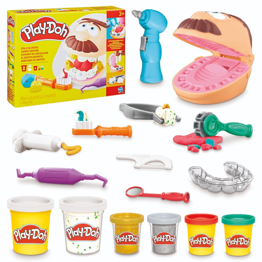 Massinha Play Doh Brincando de Dentista Hasbro F1259