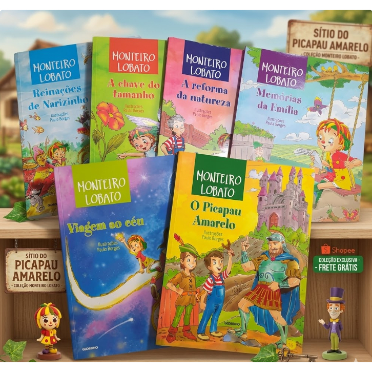 Coleção Monteiro Lobato em Quadrinhos / Peter Pan / Hans Staden / Doze Trabalhos de Hercules