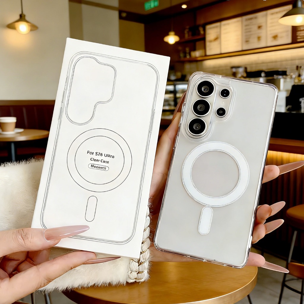 Capinha Capa Para S26 S26 Ultra Case Magnética Magsafe Protetor Transparente Anel Suporte Magnético S24 S23 S25 Ultra FE em Oferta na Shopee