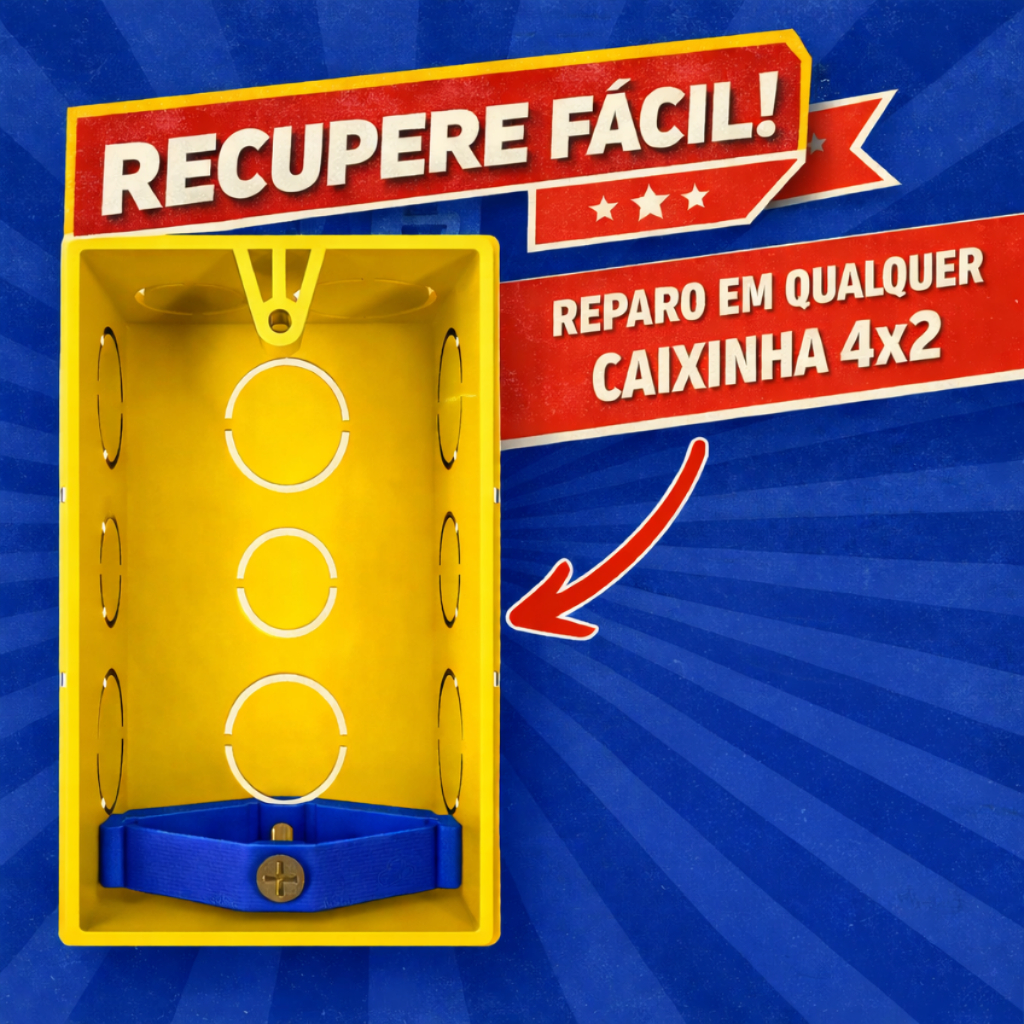 Kit 4pcs Reparo Aba Tomada Salva Caixa De Luz 4x4 Resistente Universal Caxinha Tomada Salva Aba