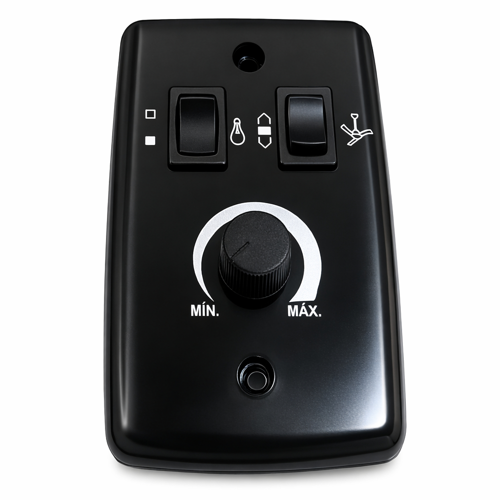 Chave Controle Ventilador De Teto 4x2 Dimer Rotativo Bivolt Preto Fácil instalação