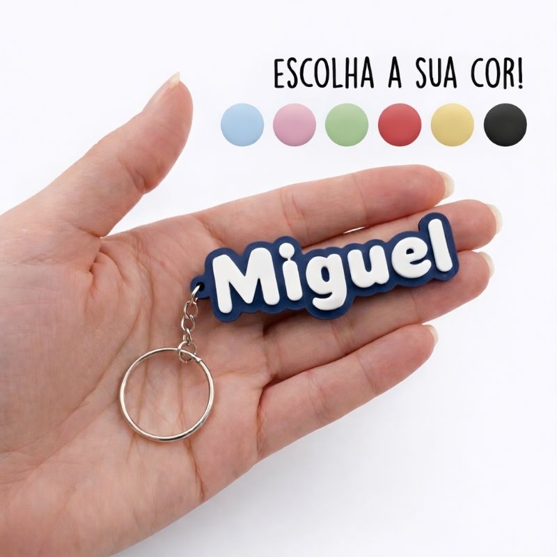 Chaveiro Personalizado Nome Infantil Colorido Presente Criativo Mochila Festa Aniversário Lembrança