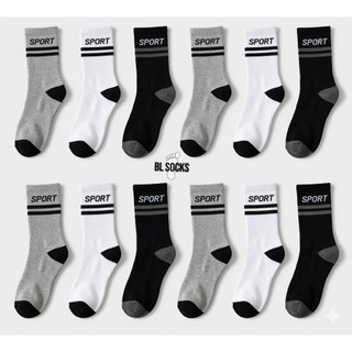 Kit 24 Pares de Meias Masculina Cano Longo Grosso Confortável