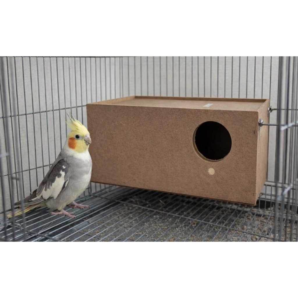 NINHO REPRODUÇÃO  CALOPSITA MDF + 1 PACOTE SERRAGEM FORRAÇÃO GAIOLA em Oferta na Shopee