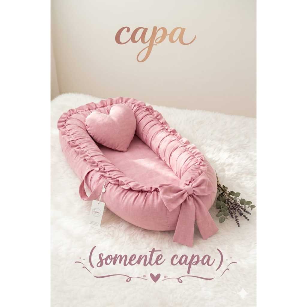 Capa Para Ninho Redutor De Berço Com Babados Menino Menina em Oferta na Shopee