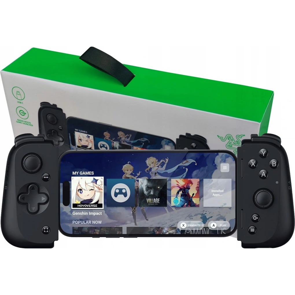 Controle Razer Kishi V2 USB-C  Para Android iPhone Com Razer Nexus