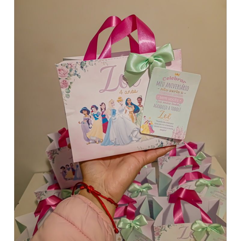 10/15/20 Sacolinhas Surpresa Premium Festa Princesas da Disney| Lembrancinhas Aniversário Personalizadas.