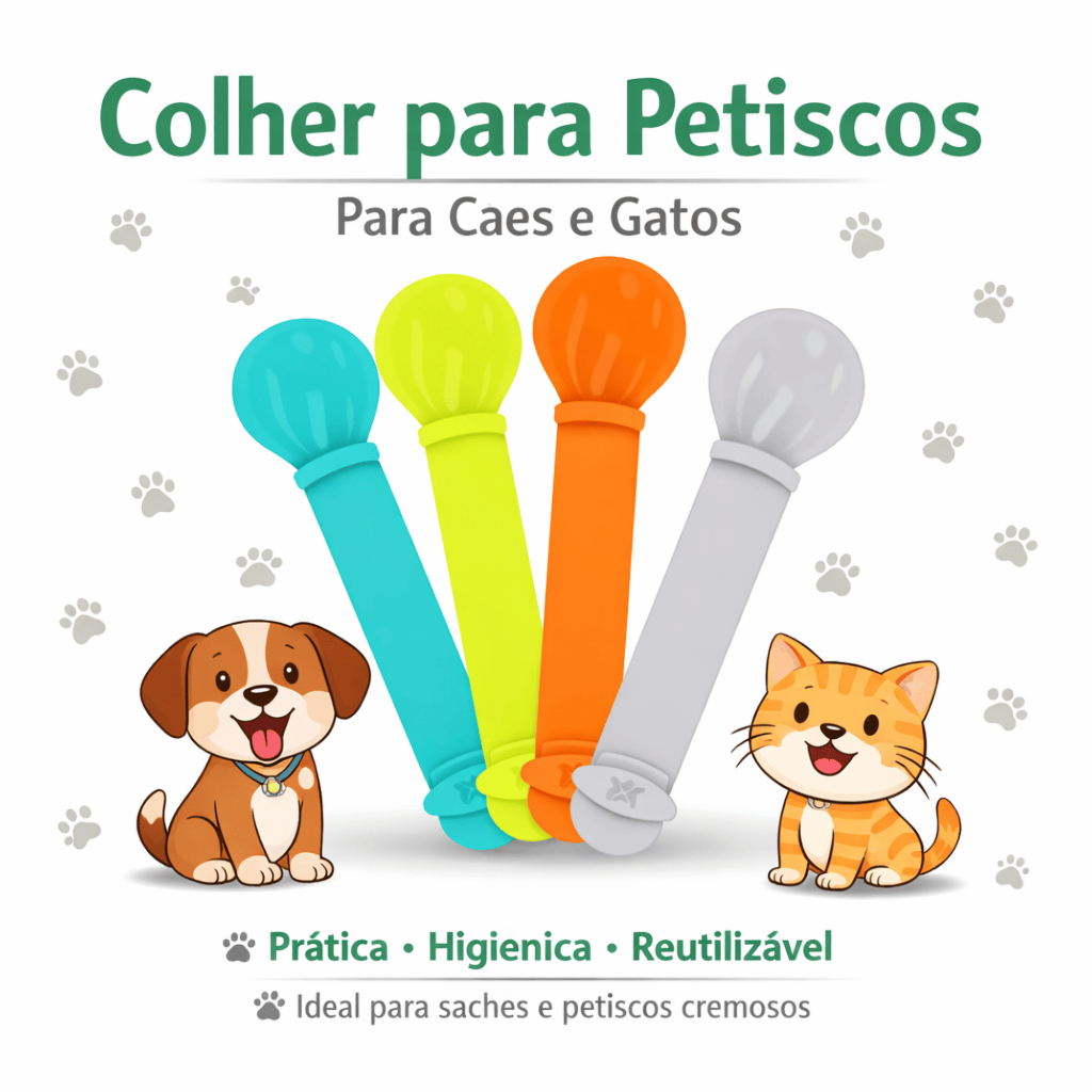 Colher para Sache Pet Colher Alimentação Pet Colher Petisco Cremosotruly Churu Sheba para Cães e Gatos Plast Pet