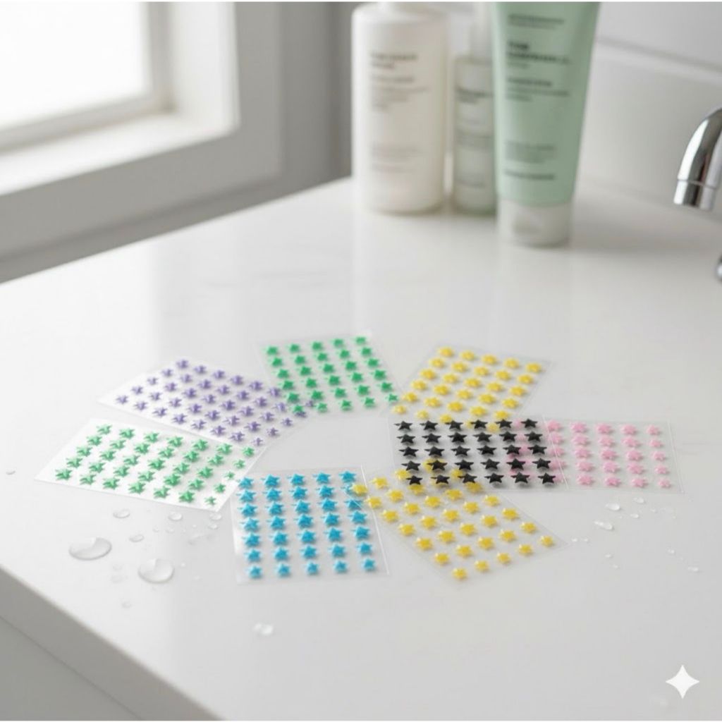 Cartela 40 Ou 120 Adesivo Estrela  Anti‑acne Seca Espinha, Proteção Dia/Noite Secativo