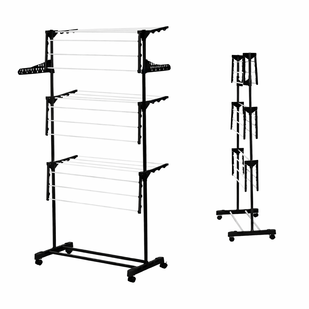 Varal De Chão Dobrável Portátil 3 Andares Roupa Calcinha Grade