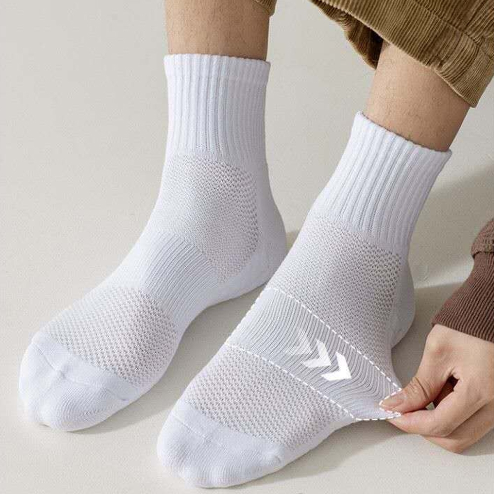 Kit com 12 Pares de Meia Cano longo Masculino Preto/Branco/Aleatório