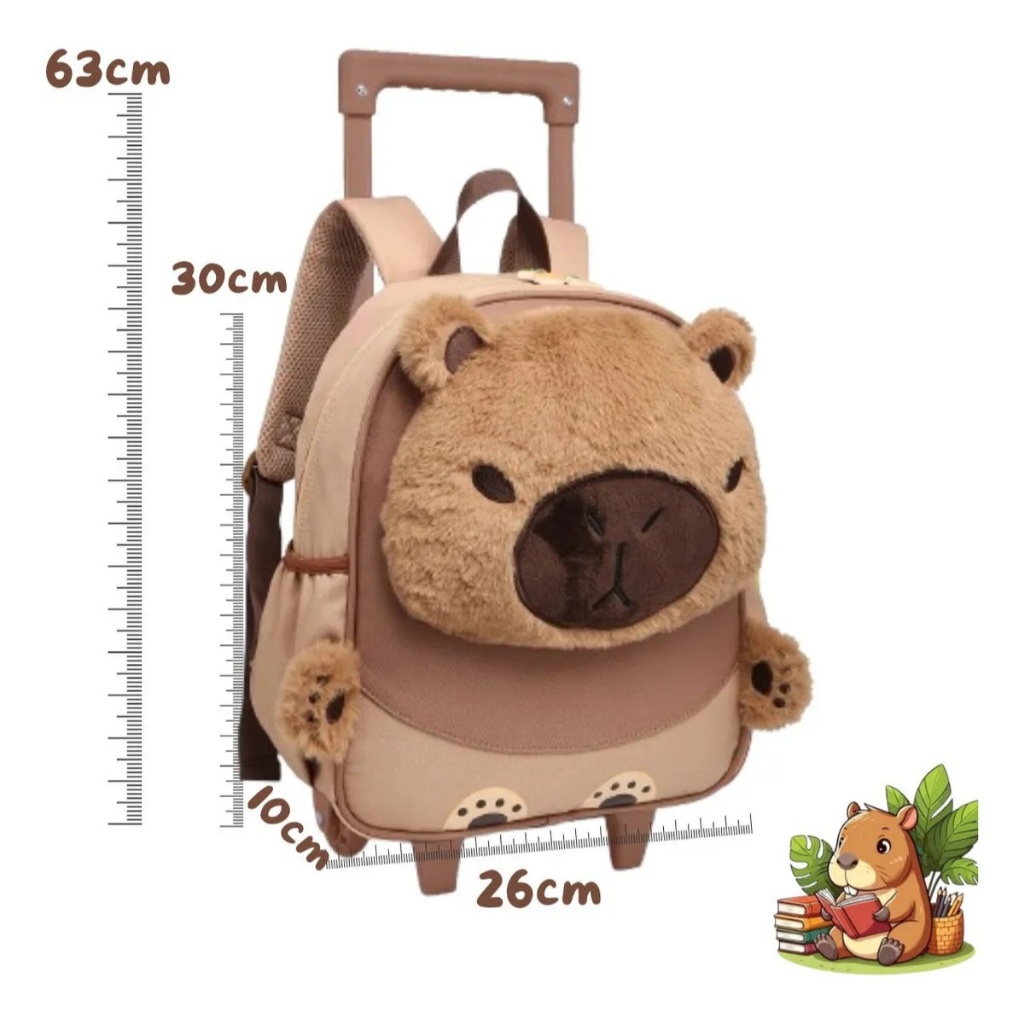Nova Rio - Mochila Rodinhas Capivara 3D