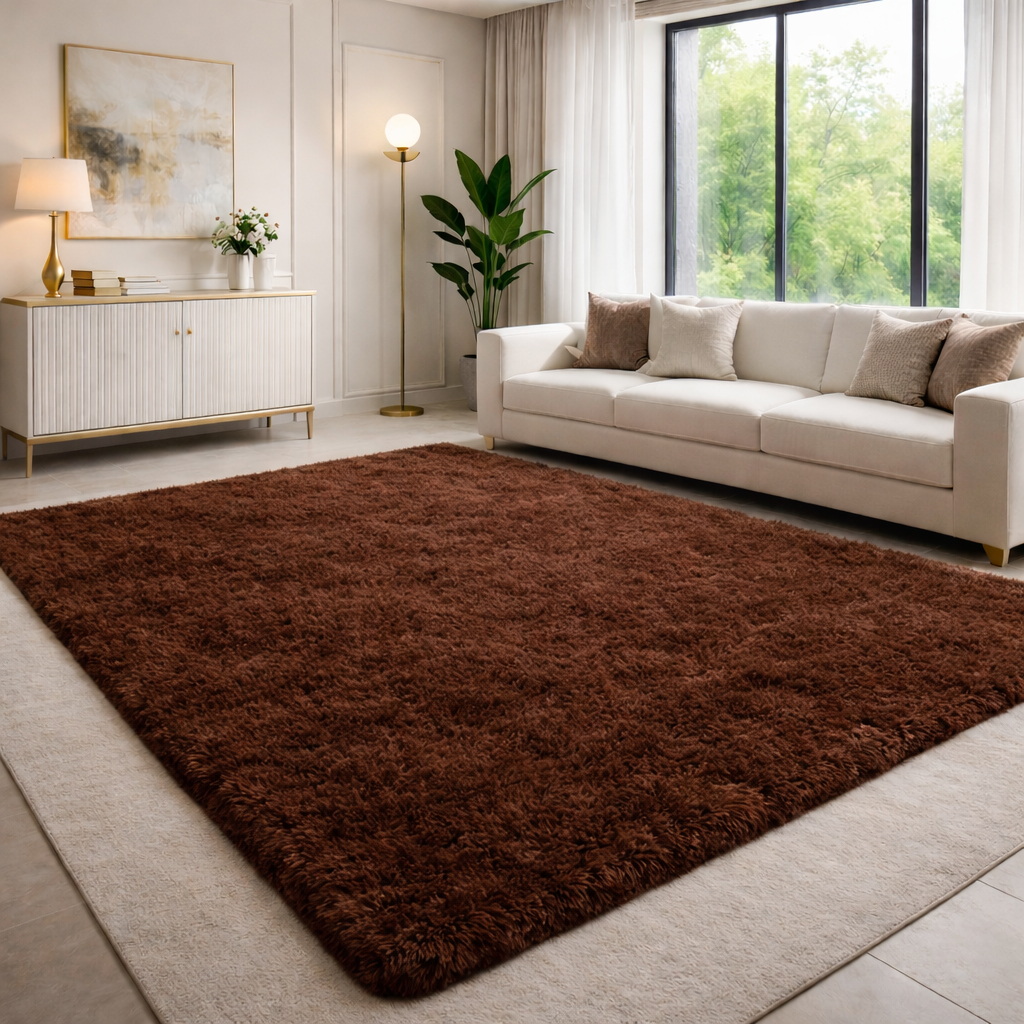 Tapete Sala Peludo Barato Luxo 2,00 X 1,40 Toque Macio Aconchegante Antialérgico