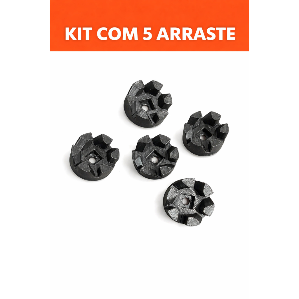 Kit 05 Arraste do Copo Mondial/Walita/Mallory/Black/Faet Feito em Impressao 3D Resistente