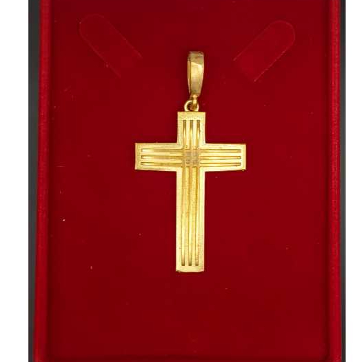 Pingente Moeda Antiga Cruz Crucifixo Medalha Jesus Cor Identica Ouro Acabamento Premium