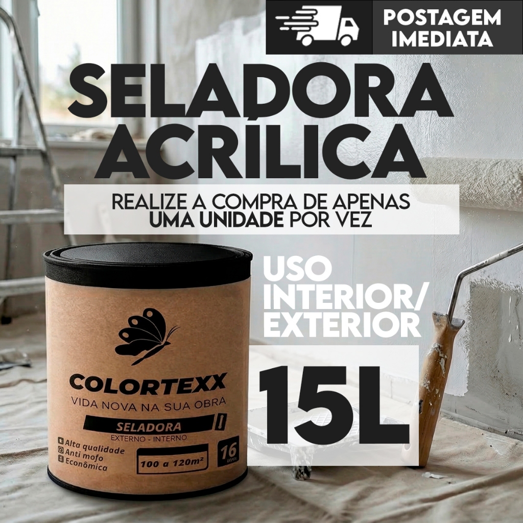 Seladora Acrílica EXTERNO 15L Impermeável Colortexx Acabamento Mate Branco