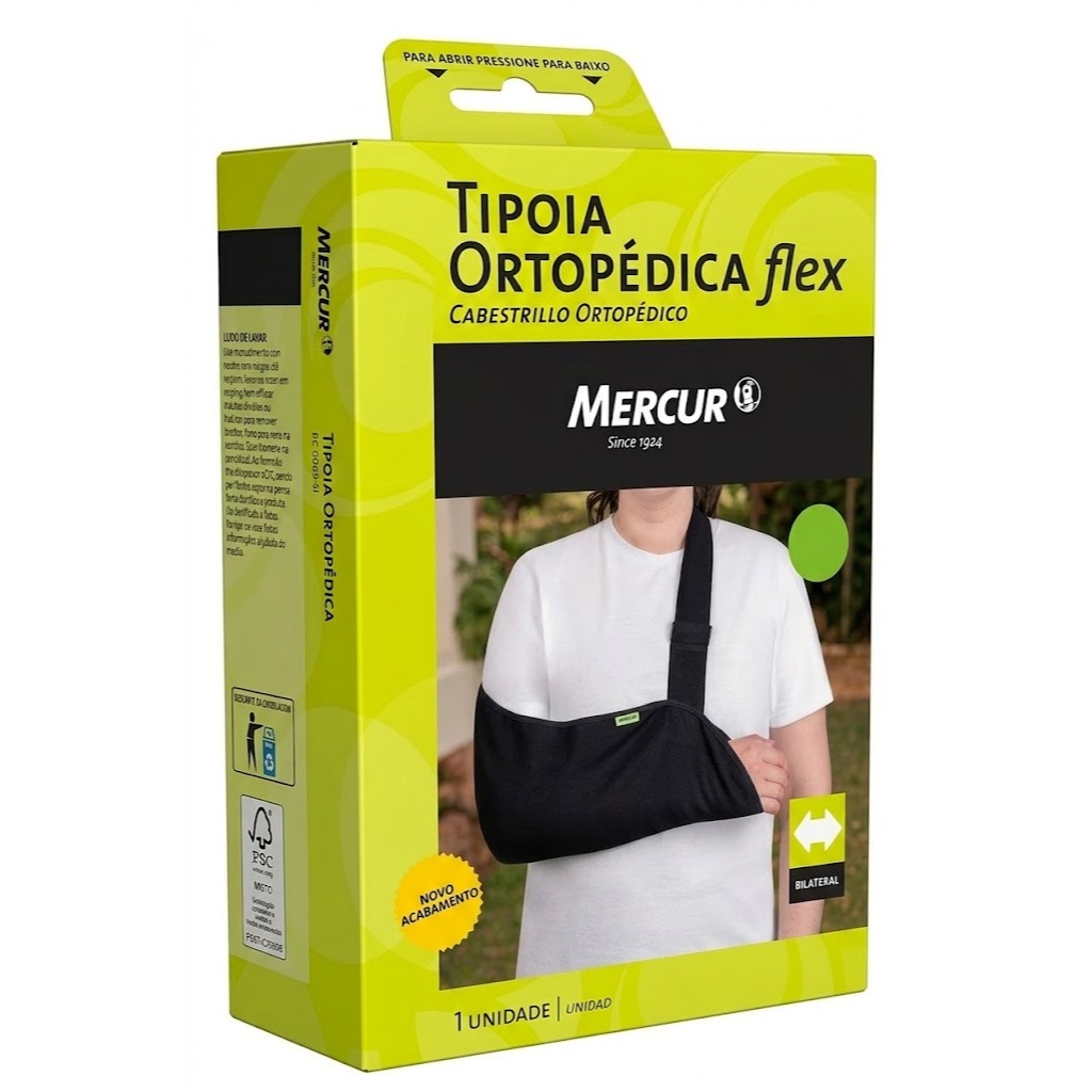 Tipoia Ortopédica Flex | Mercur | Bilateral | Azul Marinho | Suporte Confortável