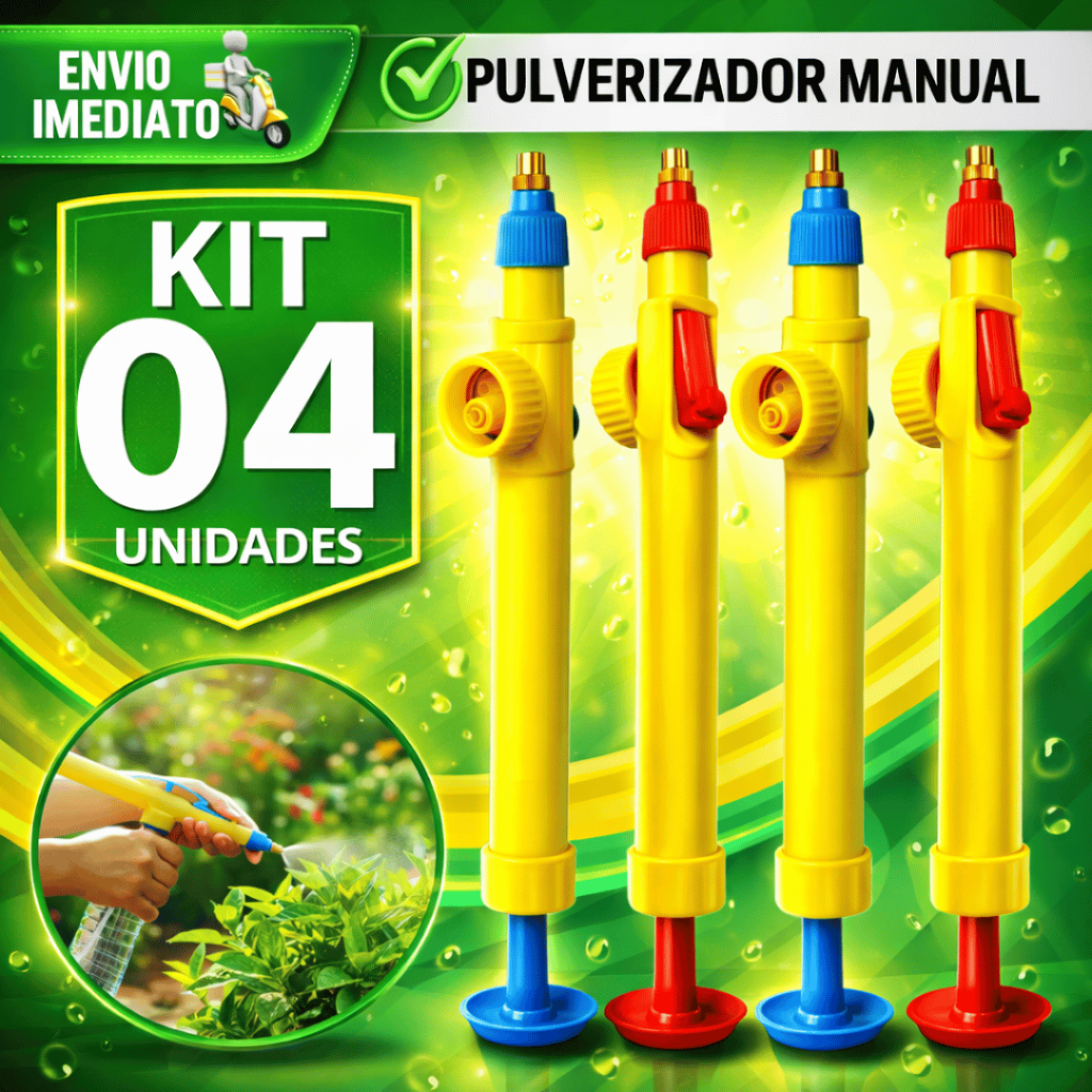 Kit Pulverizador Borrifador Ambientes Para Garrafas Pet Multiuso Jardim Plantas Manual Utilidades Inseticida Dedetizar
