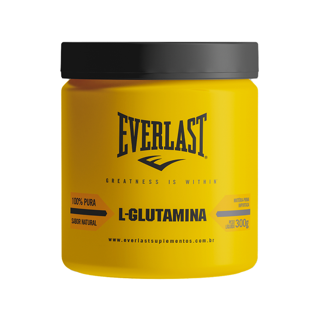 L-Glutamina 300g 100% Pura - Everlast Suplementos