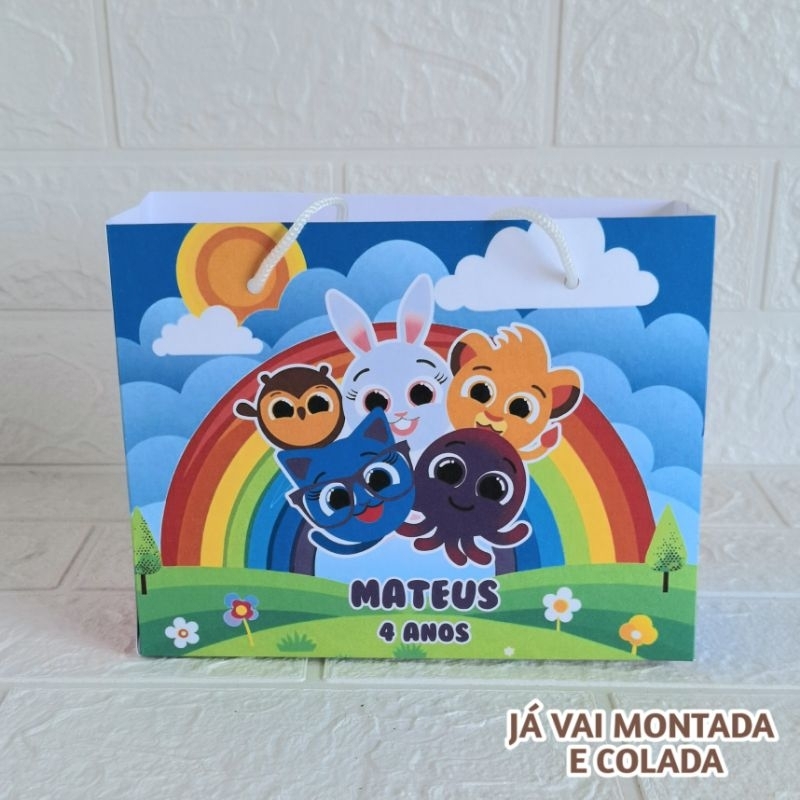 Sacolinha Personalizada Bolofofo Menino ( já vai montada) Lembrancinha |Aniversário |Festa Infantil
