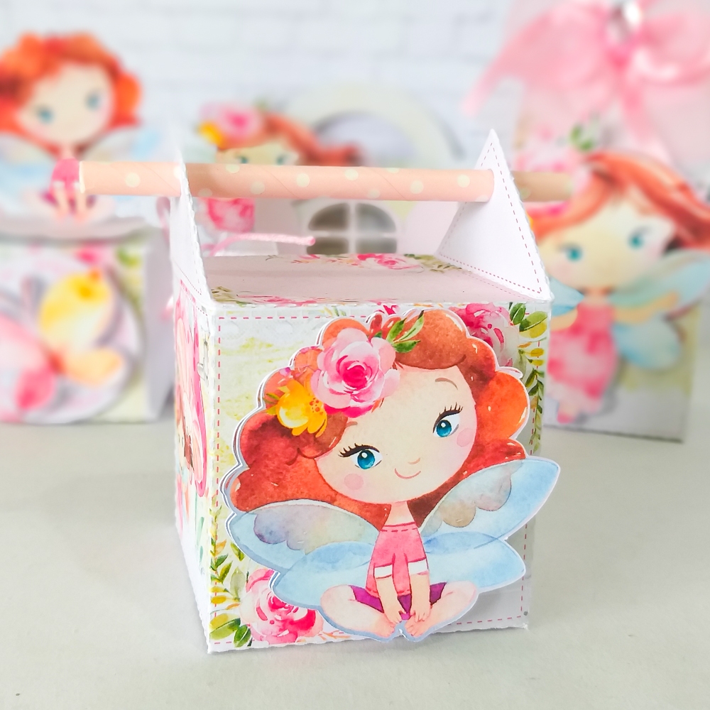 PEGUE E MONTE|Kit Festa Personalizado| FADAS | Caixinhas Lembrancinha para Aniversário - SEMIMONTADAS