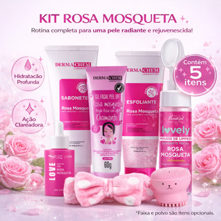 kit limpeza de pele profunda rosa mosqueta skin care completo em Oferta na Shopee