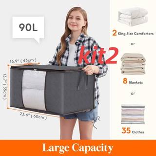Saco Organizador para Cobertor Caixa Organizadora Casaco Guarda Roupa Grande Caixa de Ant…