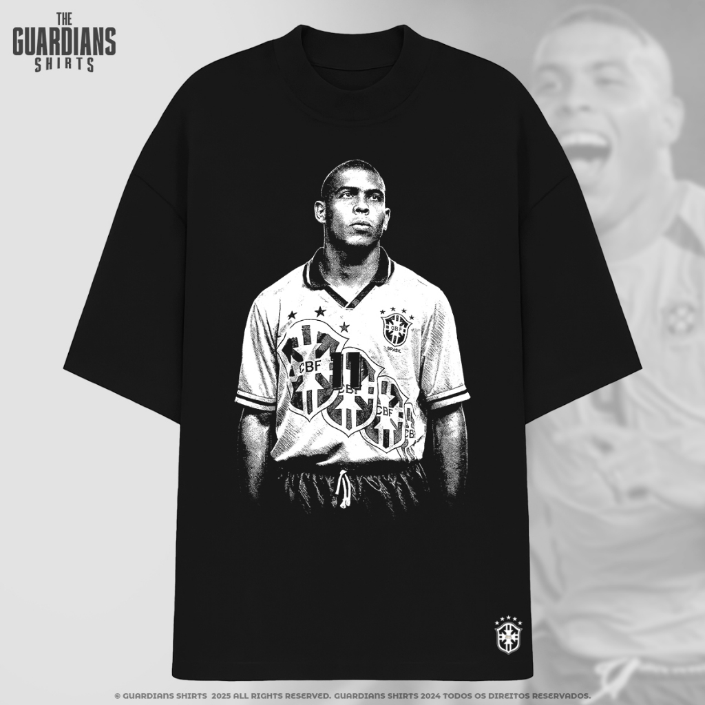 Camiseta Streetwear Aura Ronaldo 1994 Fenômeno Brasil Copa do Mundo R9 100% Algodão