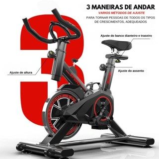 Bicicleta Spinning Ergométrica Para Exercícios Com Monitor Profissional Sport Suporta até 120kg em Oferta na Shopee