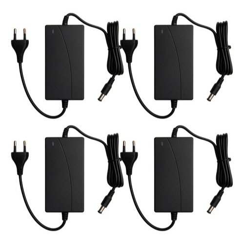 Kit 4 Fonte 12v 6a Estabilizada Chaveada Bivolt Cftv Fita Led Dvr