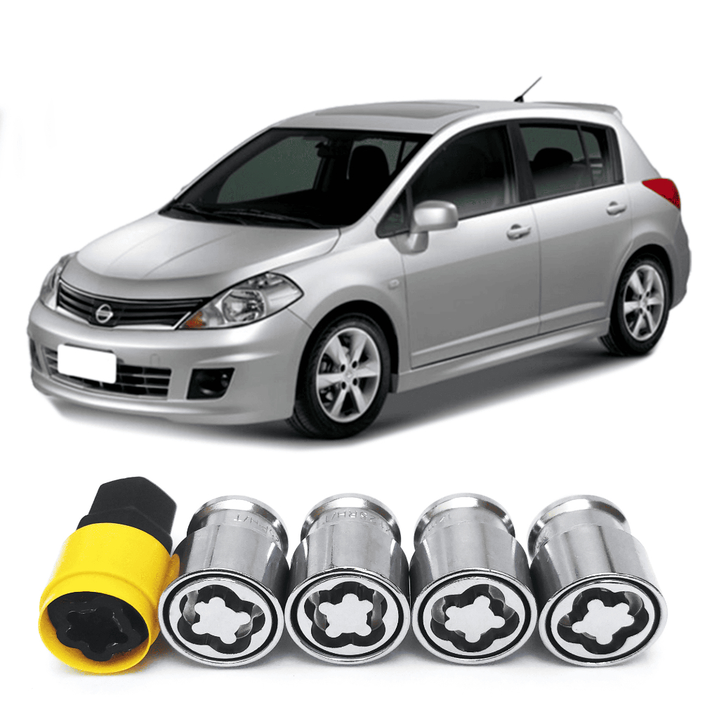 Trava Parafusos Porca Antifurto Rodas Nissan Tiida Todos