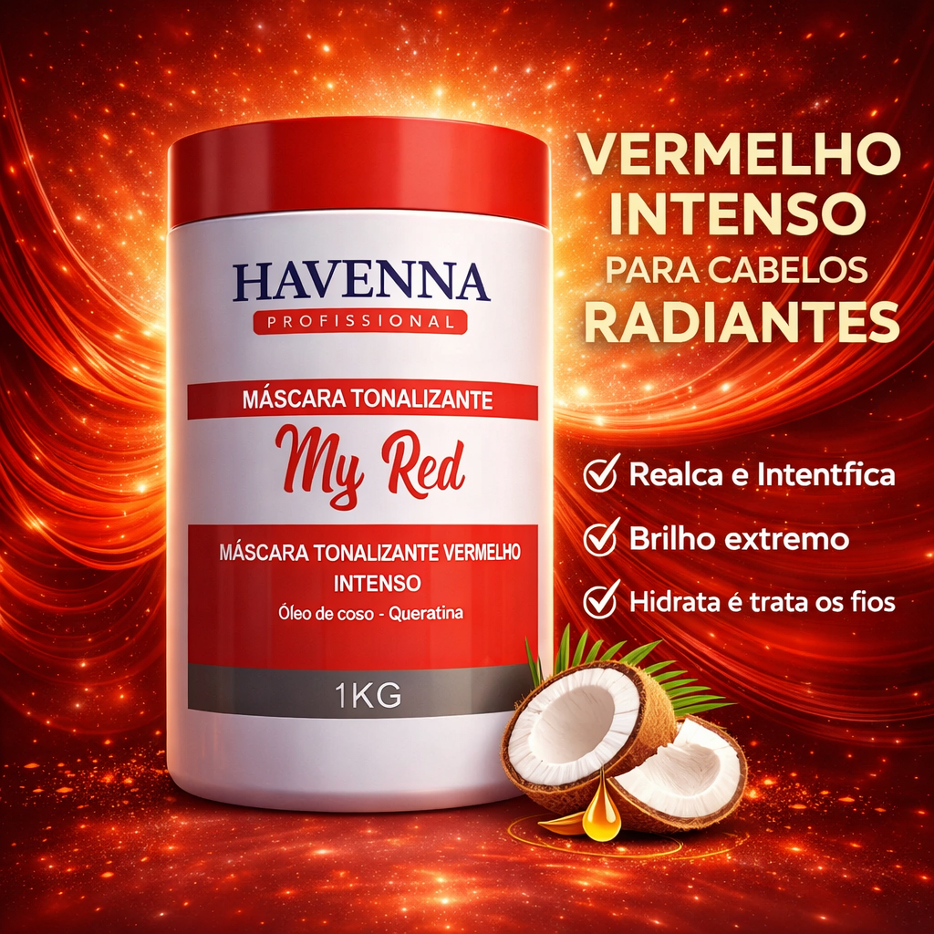 Mascara Matizadora para cabelos vermelho 1kg