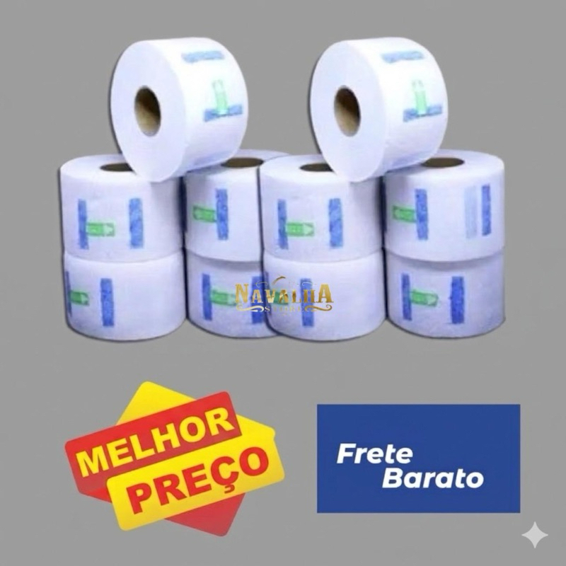 Kit 1000 Gola Higiênica Profissional Barbeiro Cabeleireiro ( 2 Pacotes/ 10 Rolos )