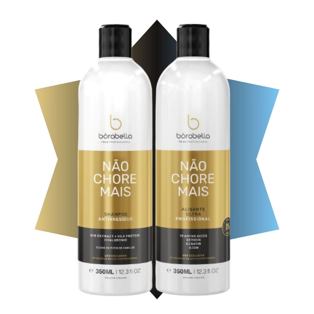 Kit Borabella Progressiva Sem Formol Não Chore Mais 350ml Escova Progressiva Profissional - Cabelos