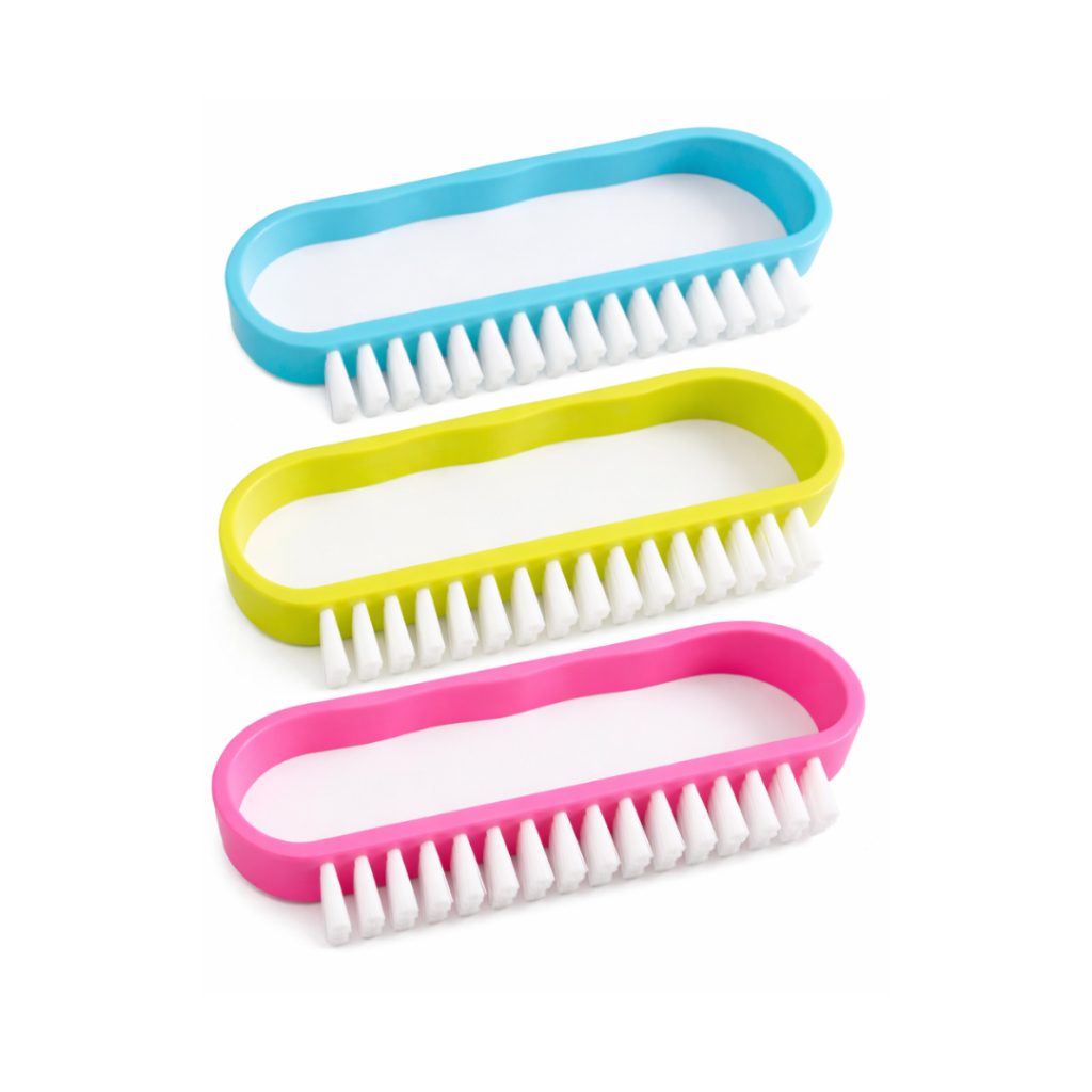 Kit 3 Escova Limpa Unhas Manicure Pedicure Higiene Pessoal Escovinha de Unhas Plástica Limpeza Mãos em Oferta na Shopee