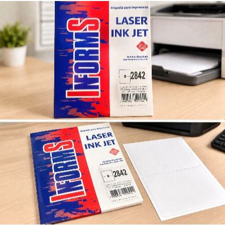 Etiqueta Adesiva 2 por folha 138,11x212,73 - 25 Folhas Carta para impressoras Laser Ink Jet