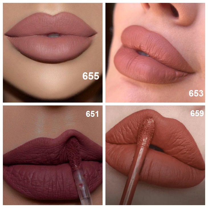 Batom Líquido Matte Max Love Longa Duração Matte Vinho Vermelho Marrom Nude Bordô Terroso Escolha os Tons