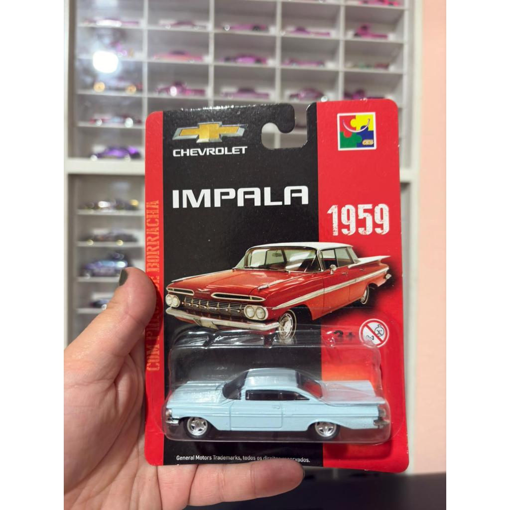 Miniatura Chevrolet Impala 1959 Colecionável Carro Clássico Antigo Diecast Escala 1:64