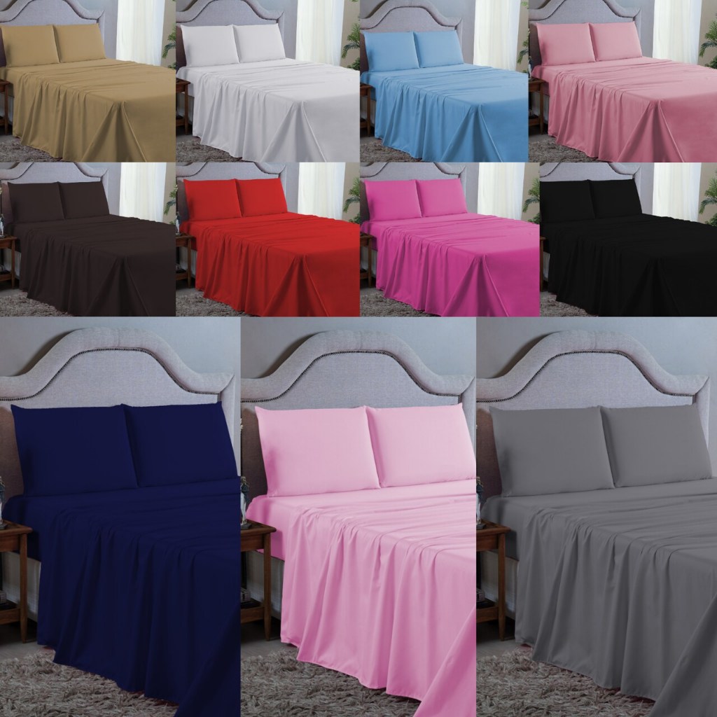 Jogo de Lençol Solteiro Casal Queen Super King 400 Fios 3 e 4 Peças com Elástico Aveludado Cama Box