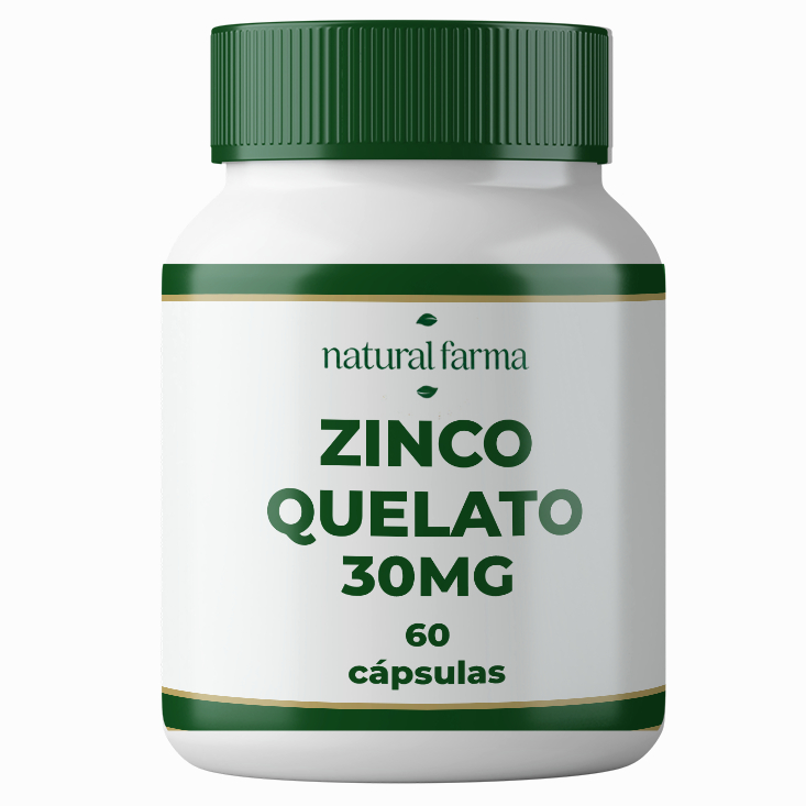 Zinco Quelato 30mg 60, 90 e 120 - cápsulas