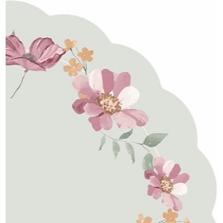 Poli Redondo Serena Verde 48cm, Floral Atlanta - 10/20/50 folhas.