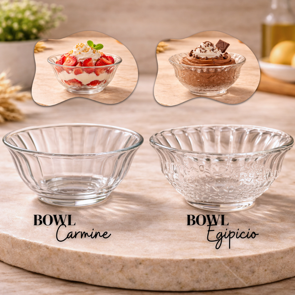Jogo De Sobremesa Tigela Bowl 3,6 ou 12 Peças 250ml Potes Em Vidro