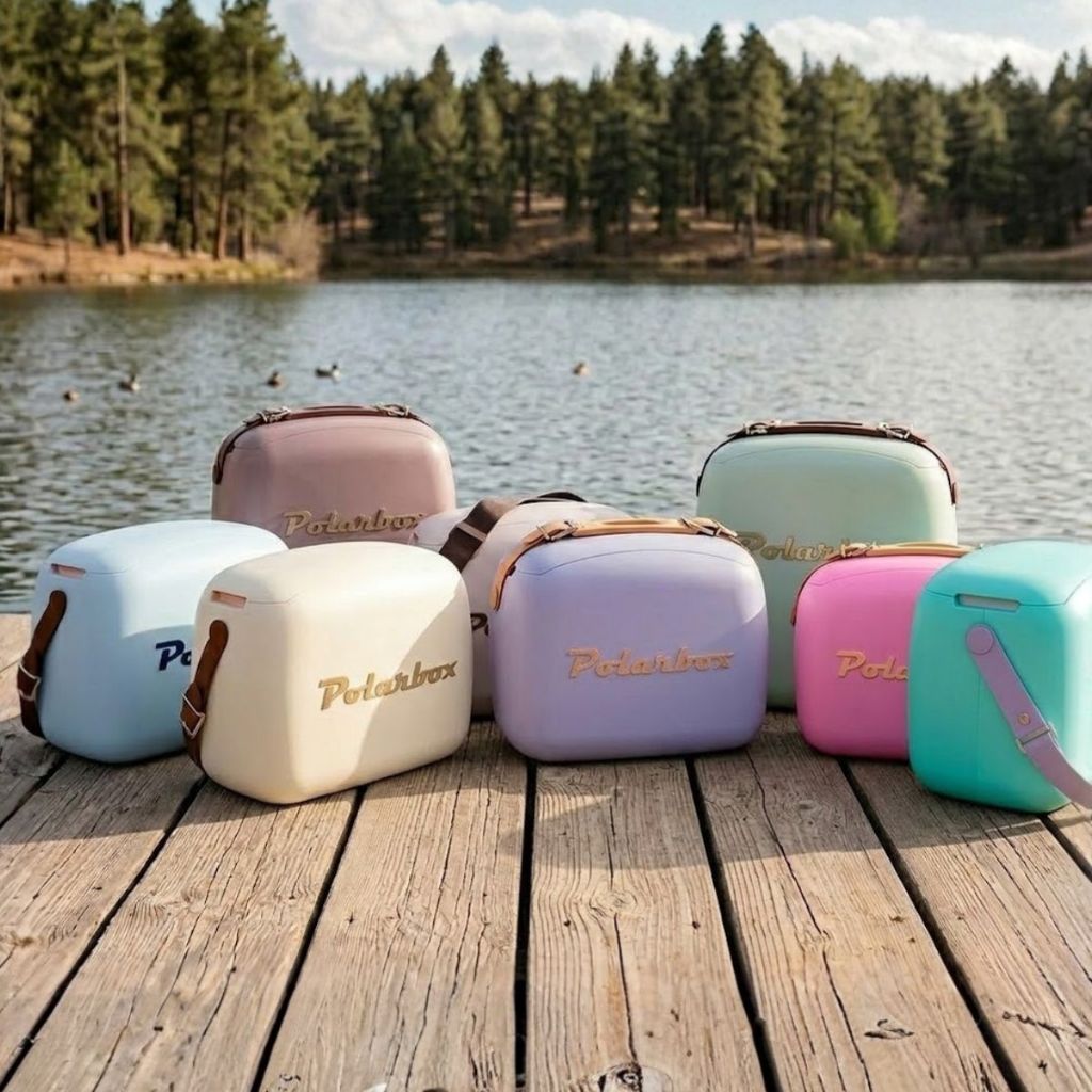 Caixa Cooler Termico Retro Polarbox Camping Praia Marmita Alca Couro Sintetico Vintage Geladeira Portatil
