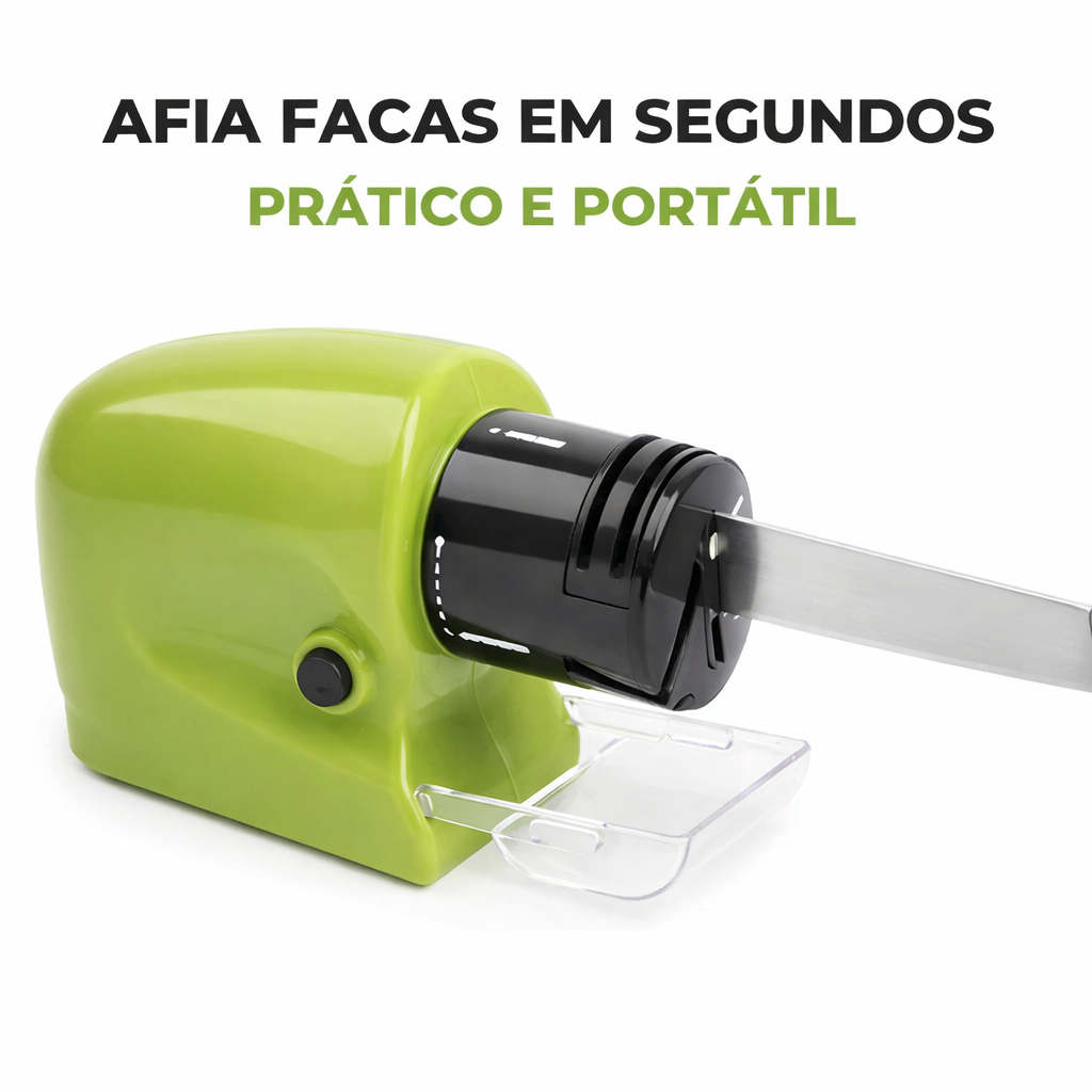 Afiador Elétrico Facas Compacto Prático Cozinha Facas Sempre Afiadas Rápido Sem Esforço Cozinha Prática Utiliza Pilha em Oferta na Shopee
