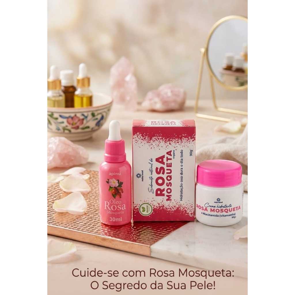 Kit Rosa Mosqueta – Creme + Sabonete + Óleo (3 itens)